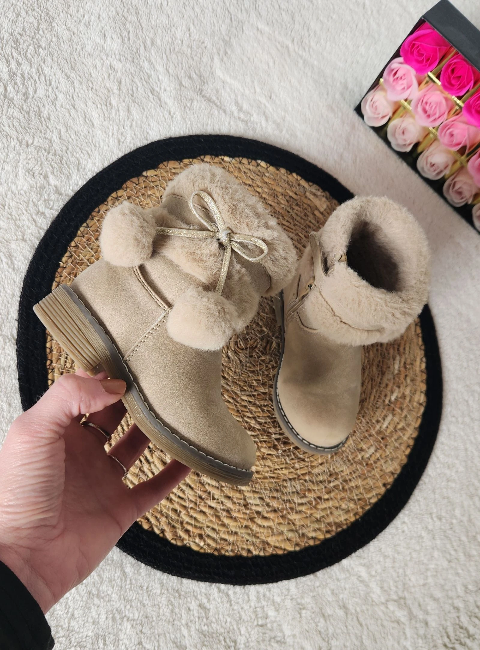 Bottine fourré fille ●Taille 23●🌸